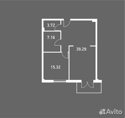 1-к квартира, 65.9 м², 3/5 эт.