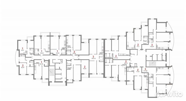 2-к квартира, 71.9 м², 5/25 эт.