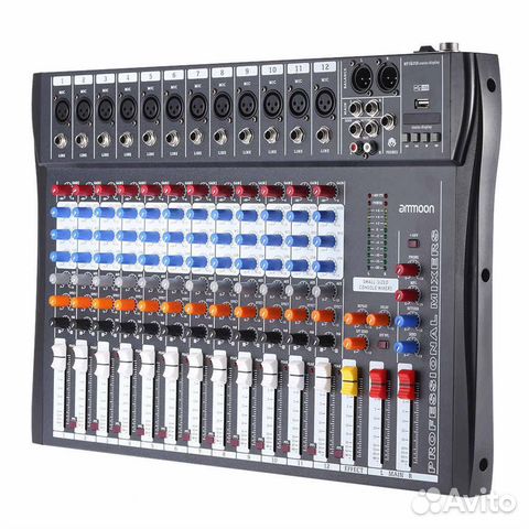 Микшерный пульт 12 каналов ammoon 120S USB