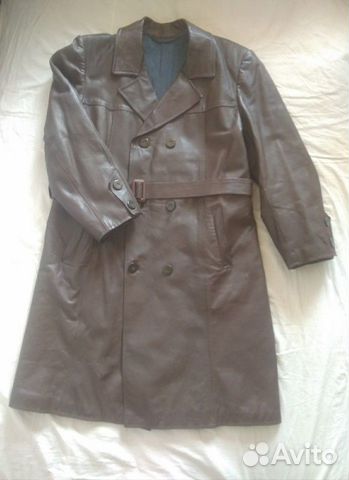 Мужское кожаное пальто