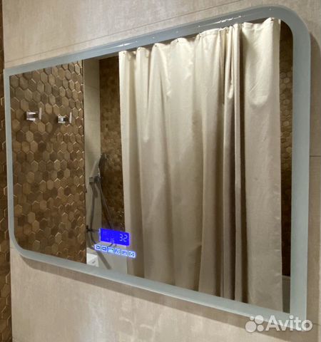 Зеркало (подсветка, часы, радио, Bluetooth, антиза Зеркало (подсветка, часы, радио, Bluetooth, антиза