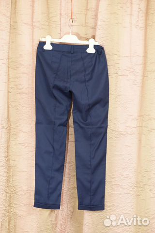 Брюки для девочки школьные Button Blue