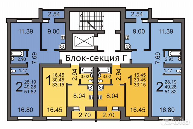 1-к квартира, 33 м², 6/10 эт.