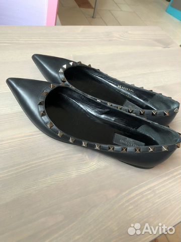 Балетки Valentino Rock Stud noir оригинал р 39,5 Балетки Valentino Rock Stud noir оригинал р 39,5