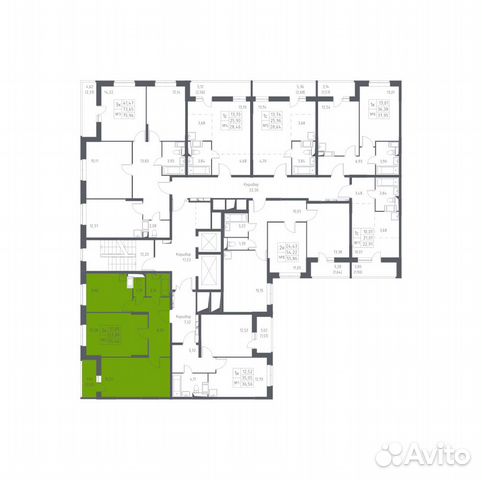 2-к квартира, 55.5 м², 9/14 эт. 2-к квартира, 55.5 м², 9/14 эт.