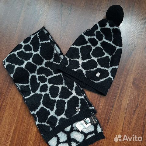 Комплект roberto Cavalli шапка и шарф