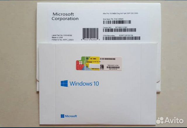 Windows 10 Pro OEI 1pk COA Windows 10 Pro OEI 1pk COA