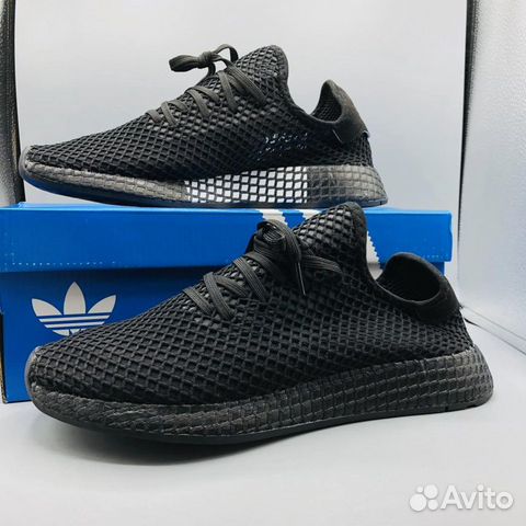 Кроссовки Adidas Deerupt чёрные с белым Кроссовки Adidas Deerupt чёрные с белым