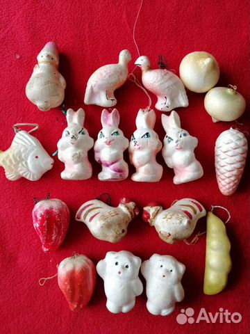 Советские ёлочные игрушки из пенопласта. Лот 5