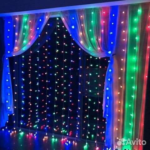 Шторки-гирлянды и шторки-звезды в ассортименте