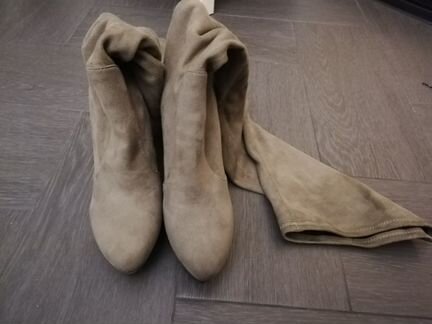 Новые сапоги ботфорты чулки на платформе