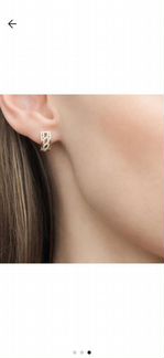 Золотые серьги и золотое кольцо с бриллиантами Sun