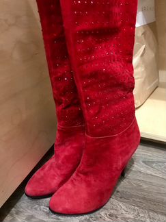 Фирменные зимние сапоги calete кожа/замша