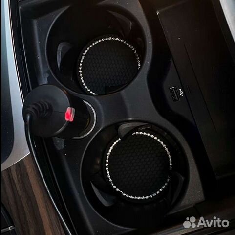 Коврики, подставки в авто для подстаканников, 2 шт