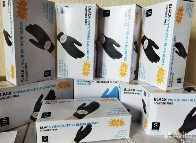 Перчатки нитриловые/виниловые