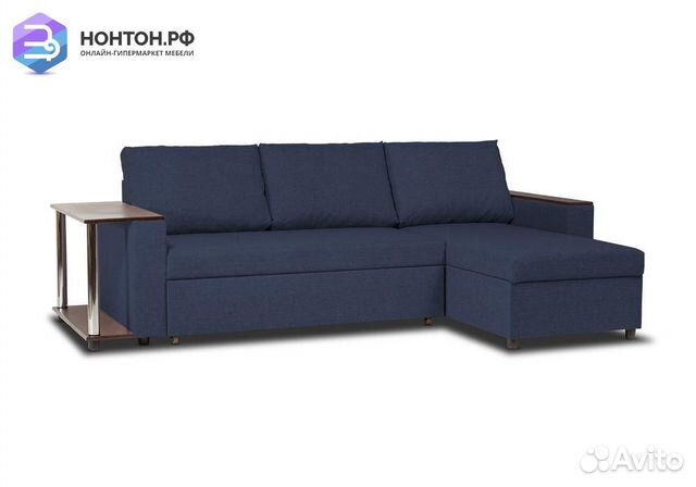 Диван угловой дельфин Форест синий