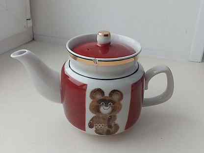 Заварочный чайник с олимпийским мишкой