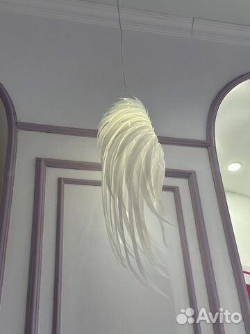 Светильник потолочный подвесной, перья