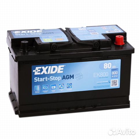 Аккумулятор Exide AGM 80Ah на Start-Stop +доставка