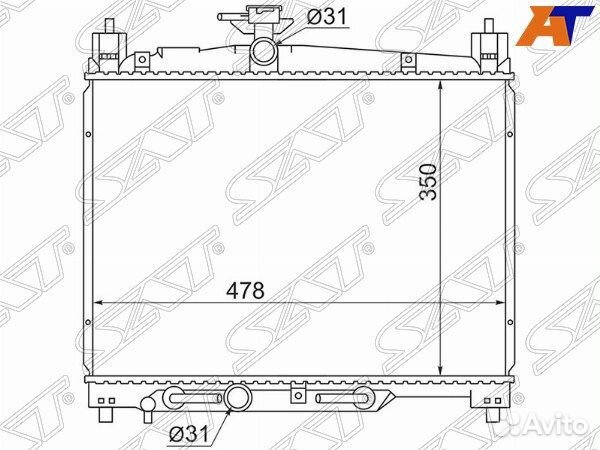 Радиатор toyota platz
