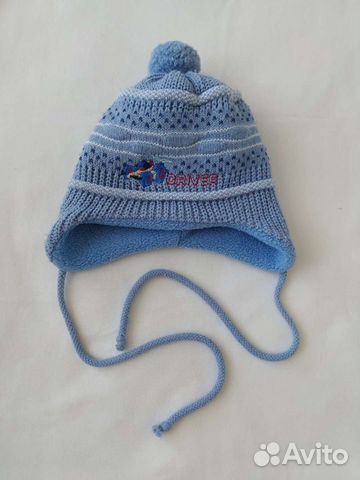 Шапка на малыша 0-6 мес демисезонная