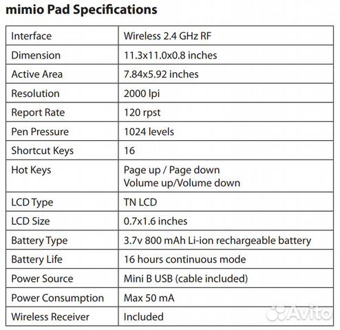 Графический планшет Mimio Pad RCK-M01