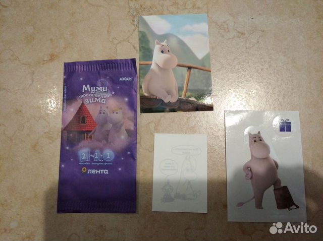 Наклейки Лента Муми: 2 Наклейки+1Татуировка+1Фишка