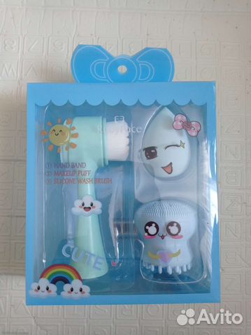 Набор: 2 щётки для лица и спонж Ruby Face