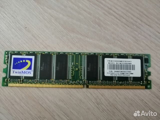 Оперативная Память twinmos M2G9108A-MK/256MB DDR