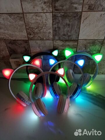 Новые Беспроводные наушники детские светящиеся