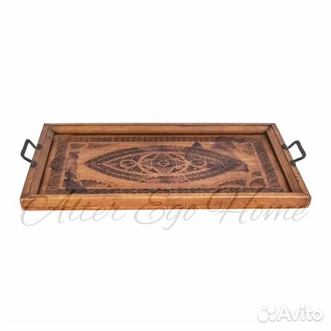 Старинный ореховый поднос из Голландии