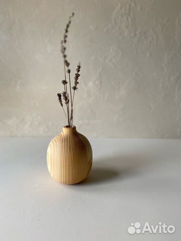 Ваза вазы деревянные для сухоцветов