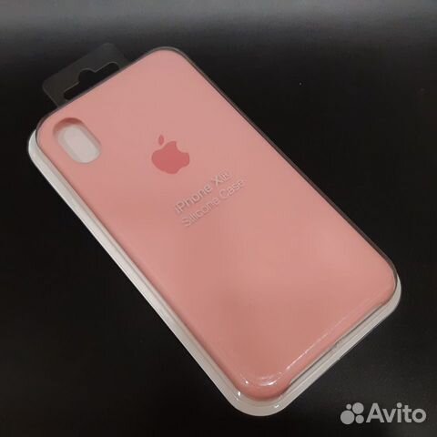 Силиконовый чехол на iPhone XR розовый