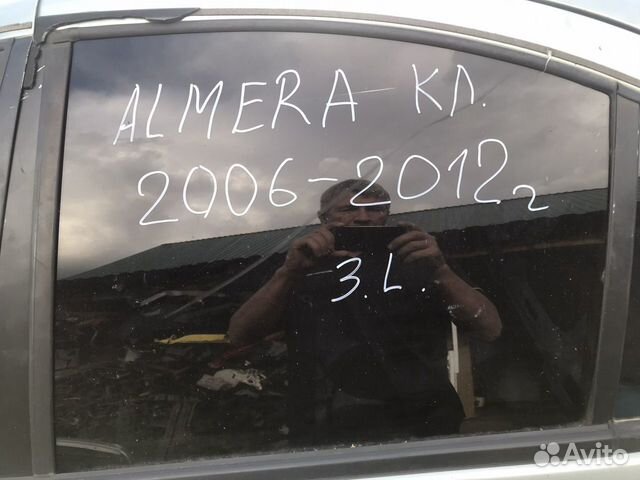 Стекло задней левой двери Nissan Almera седан