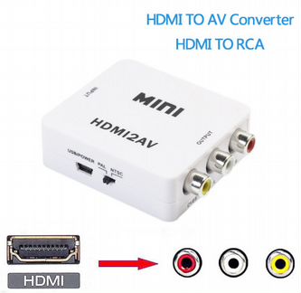 Адаптер-конвертер hdmi-2AV (тюльпаны) VGA DVI