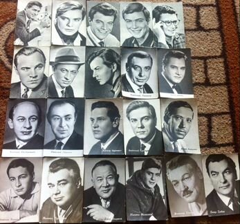Мини-открытки фото советских актеров и актрис кино