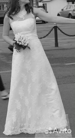 Свадебное платье кружевное 40-42-44