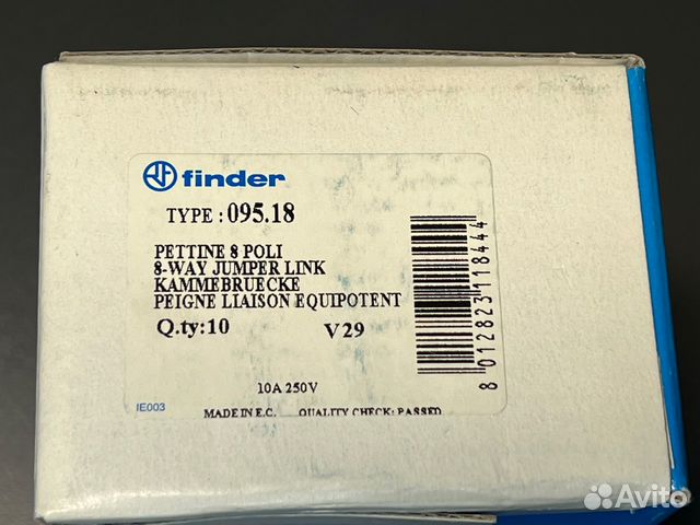 Finder 095.18 шинный соединитель, новый, 40 шт