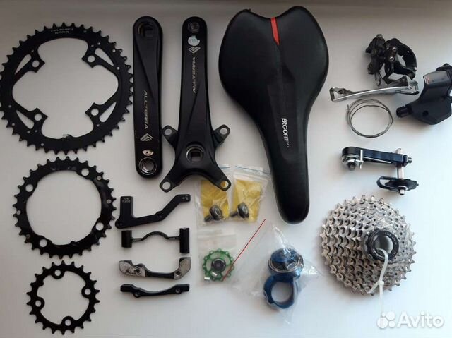 Втулка, звёзды, кассета, руль, подседел, манетка