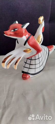 Статуэтка лиса и петух