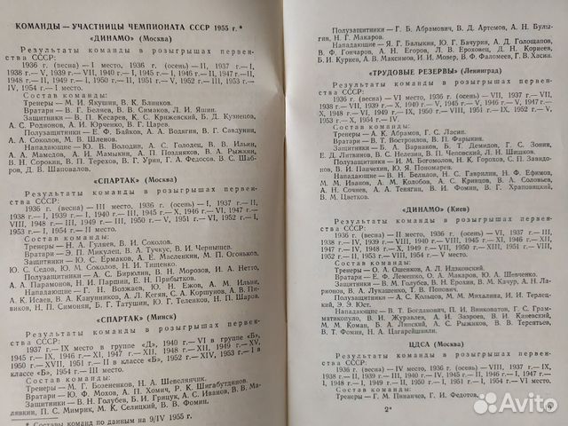 Соревнования по футболу 1954 и 1955 г.г