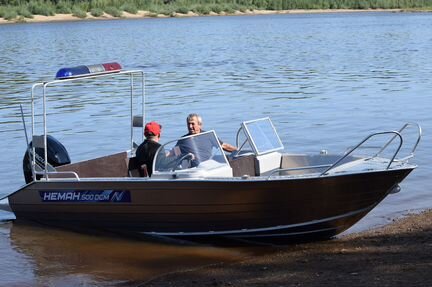 Новая моторная лодка Неман 500 DCM алюминиевая