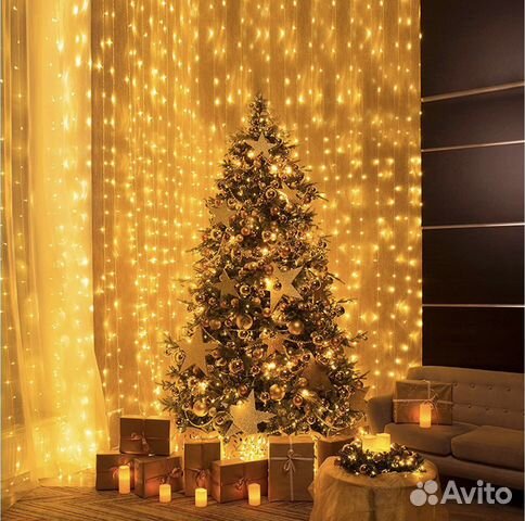 Гирлянда-штора новогодняя