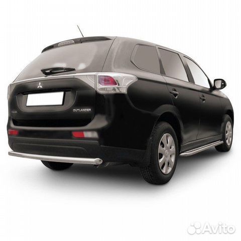 Защита заднего бампера Mitsubishi outlander (2013)
