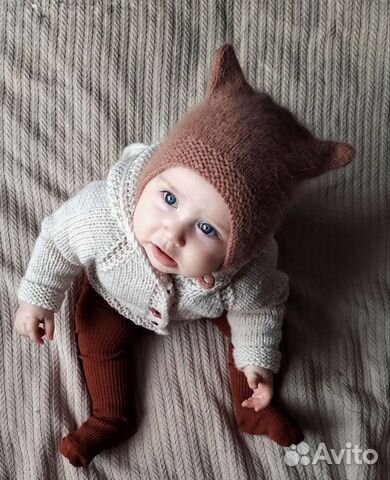 Шапка пушистая китти с ушками