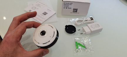 4Мр Панорамная IP Видео камера Wifi Рыбий глаз 2К