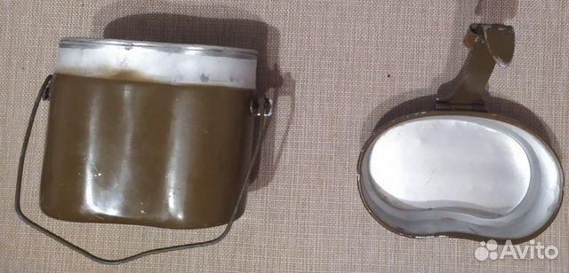 Котелок армейский. фляшка