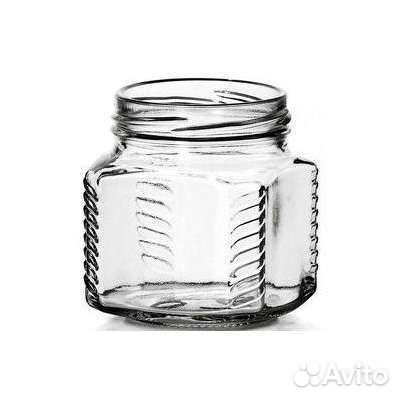 Банка стеклянная квадрат