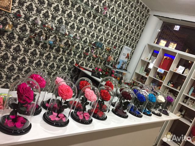 Живая Роза в колбе на 5 лет. Красавица и чудовище