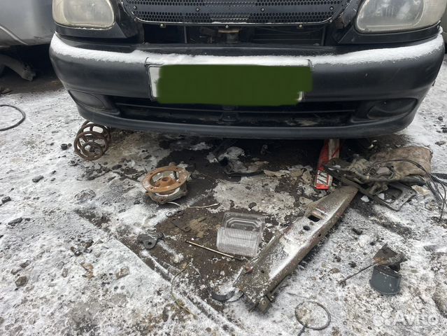 Бампер передний шевроле ланос
